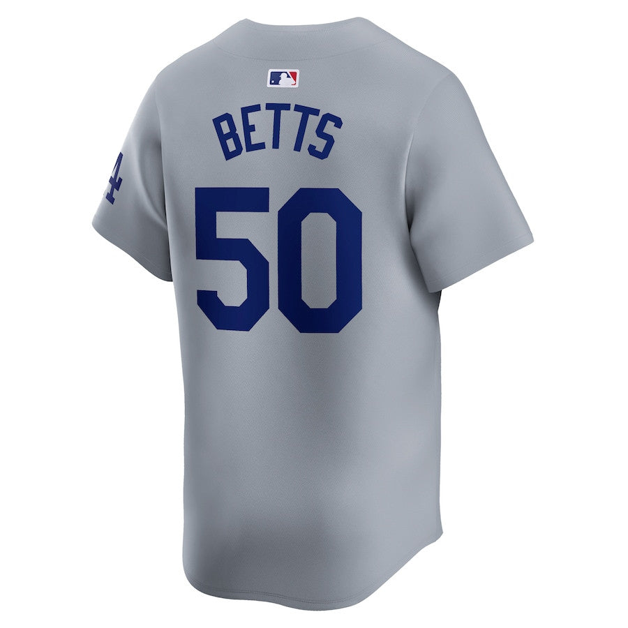 Mookie Betts 50 Los Angeles Dodgers 2024 World Series Alternate Limited Player Men Jersey - Gray