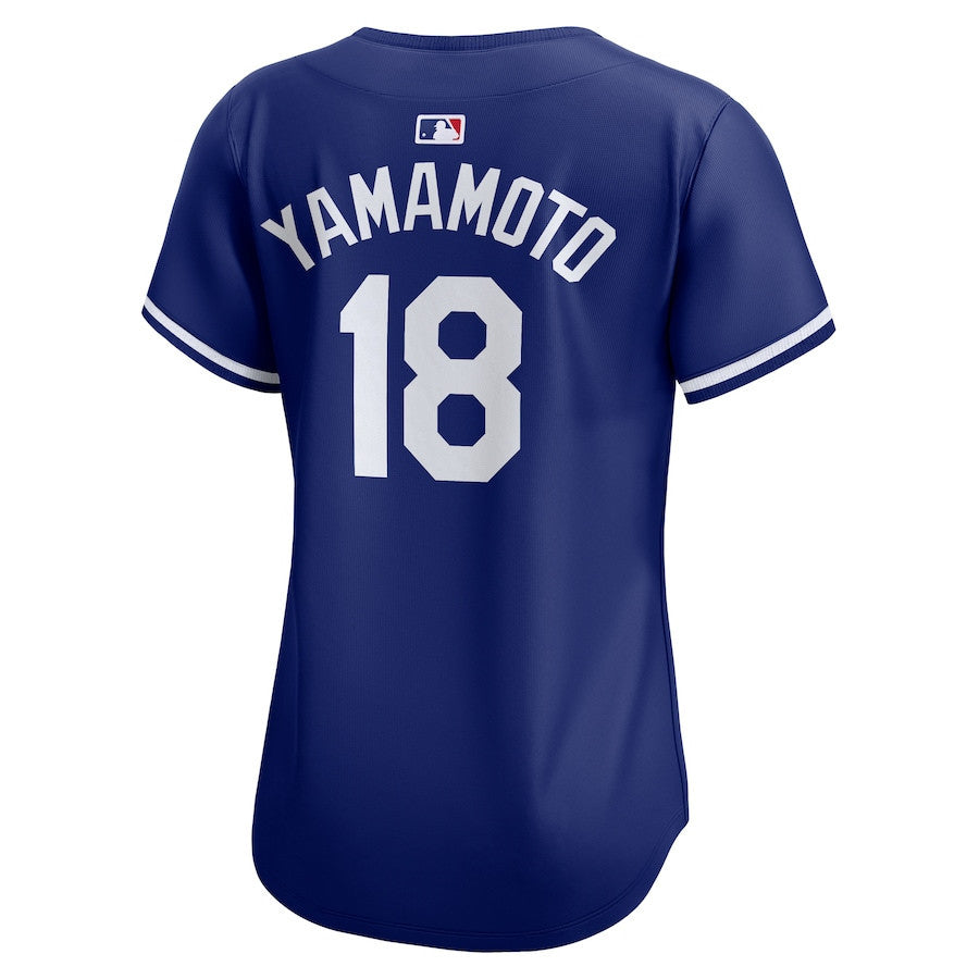 Yoshinobu Yamamoto 18 Los Angeles Dodgers Women's 2024 World Series Alternate Limited Jersey - Royal