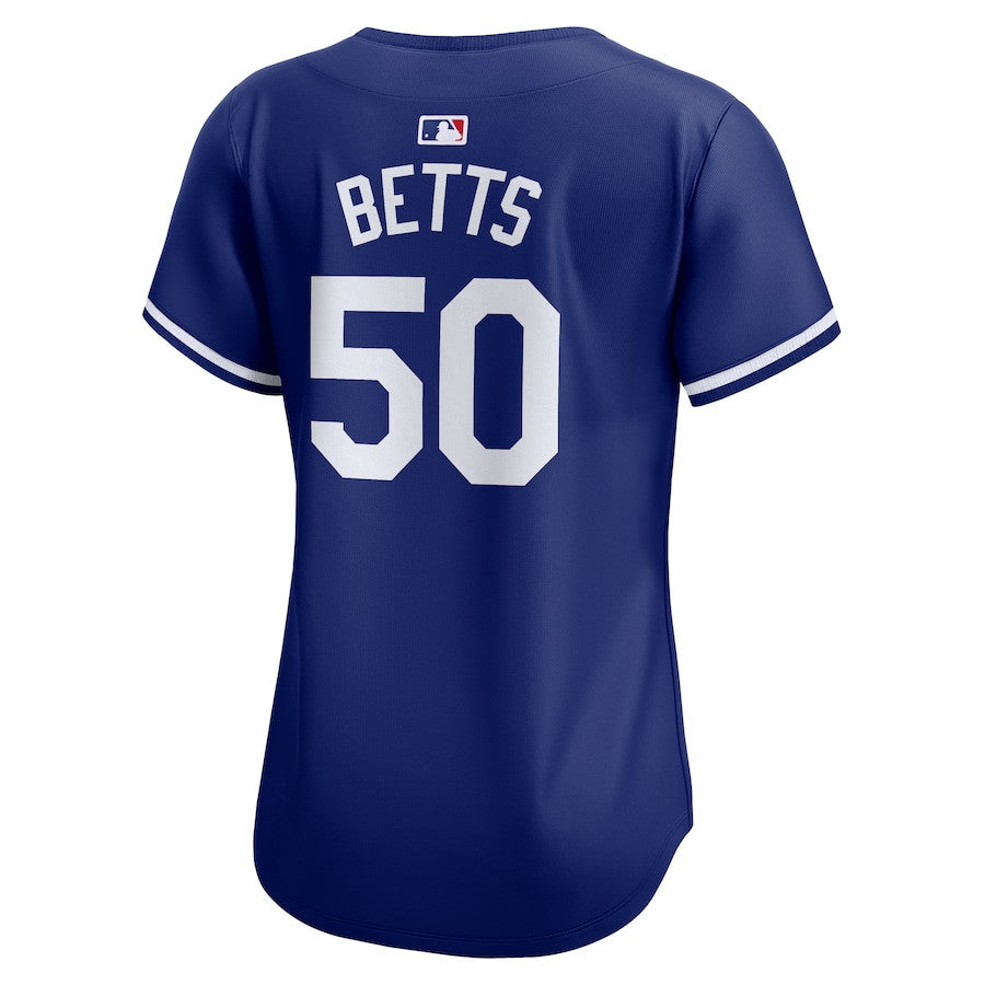 Mookie Betts 50 Los Angeles Dodgers Women's 2024 World Series Alternate Limited Jersey - Royal
