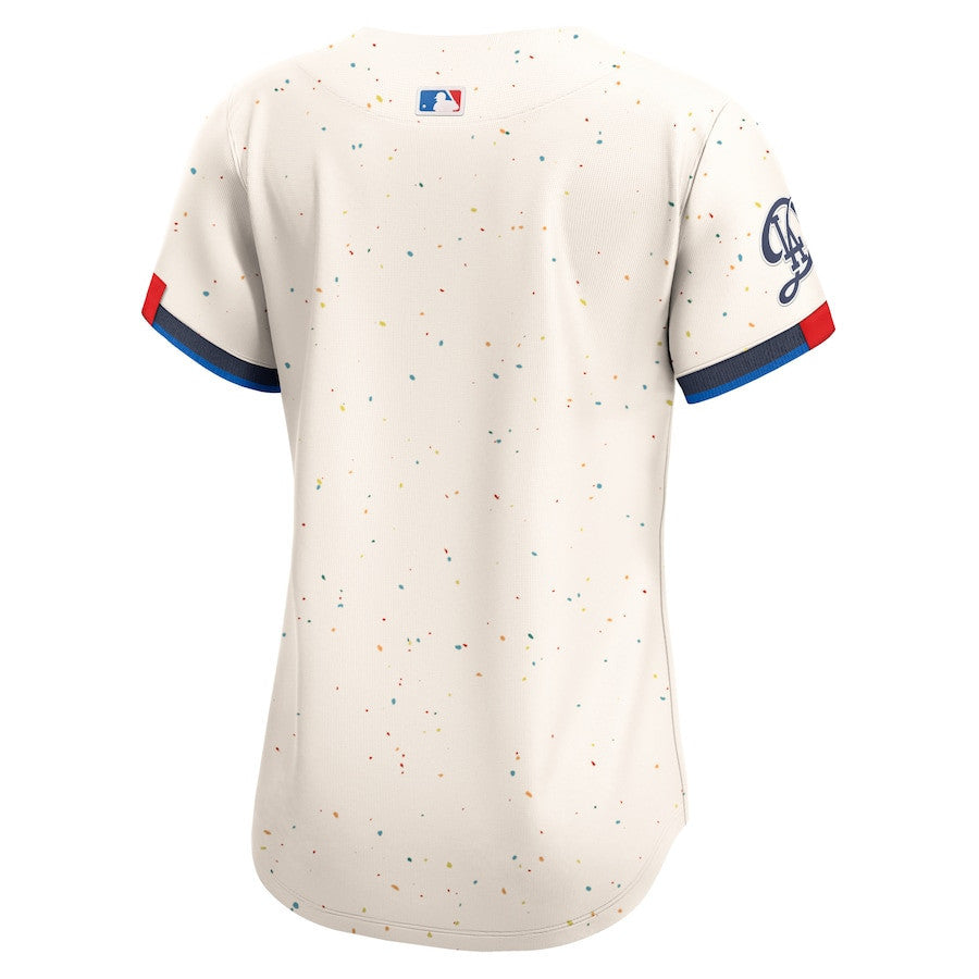 Los Angeles Dodgers Women's 2024 World Series Champions City Connect Limited Player Jersey - Cream
