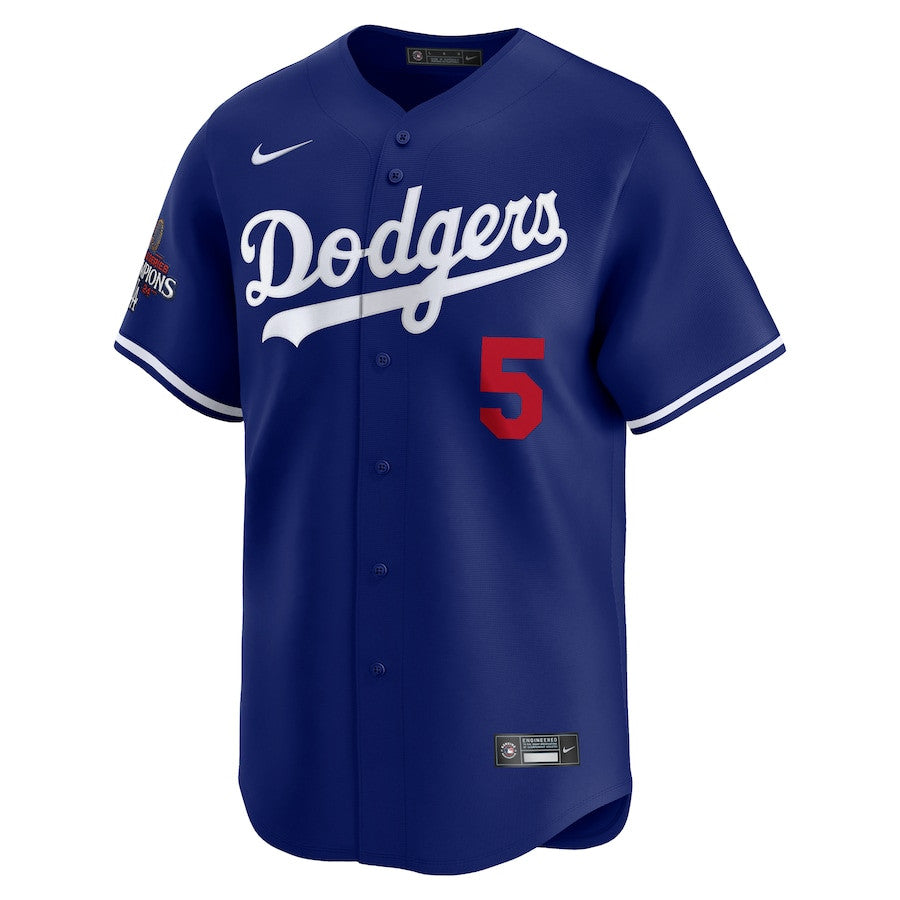 Freddie Freeman 5 Los Angeles Dodgers 2024 World Series Champions Alternate Limited Player Men Jersey - Royal