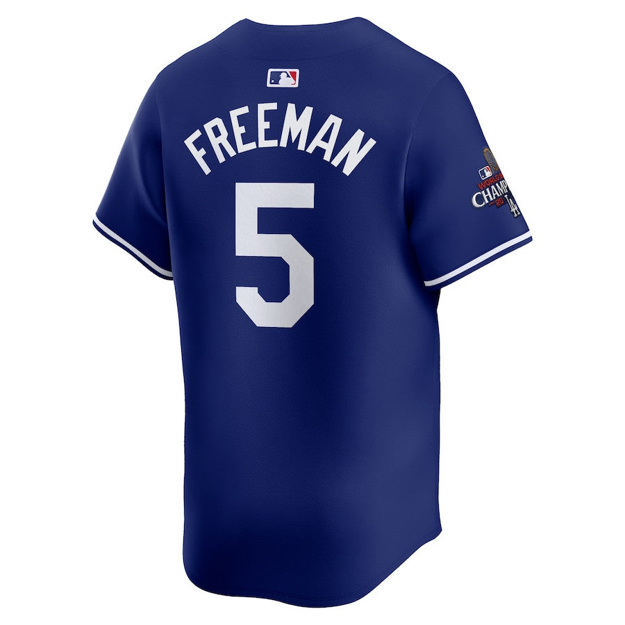 Freddie Freeman 5 Los Angeles Dodgers 2024 World Series Champions Alternate Limited Player Men Jersey - Royal