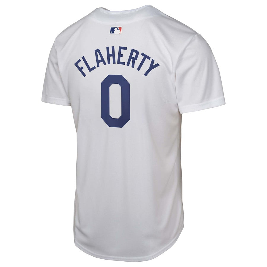 Jack Flaherty 0 Los Angeles Dodgers Home Player Game YOUTH Jersey - White