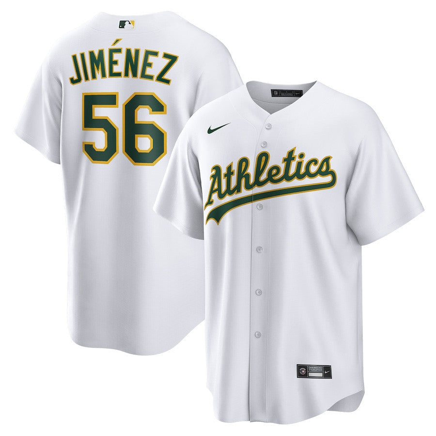 Dany Jiménez 56 Oakland Athletics Home Men Jersey - White