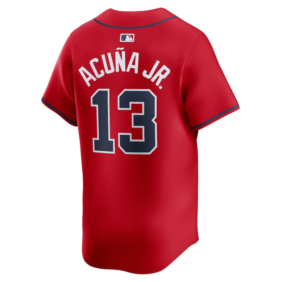 Ronald Acuña Jr. 13 Atlanta Braves Alternate Limited Player Men Jersey - Red