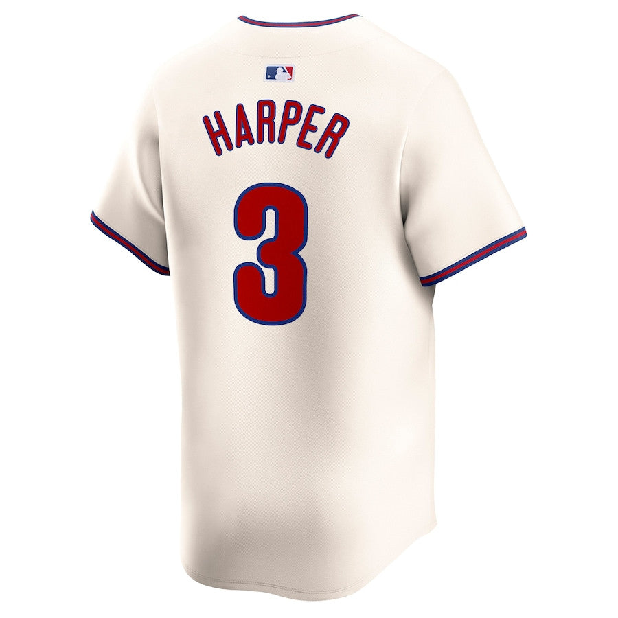Bryce Harper 3 Philadelphia Phillies 3rd Alternate Limited Player Men Jersey - Cream