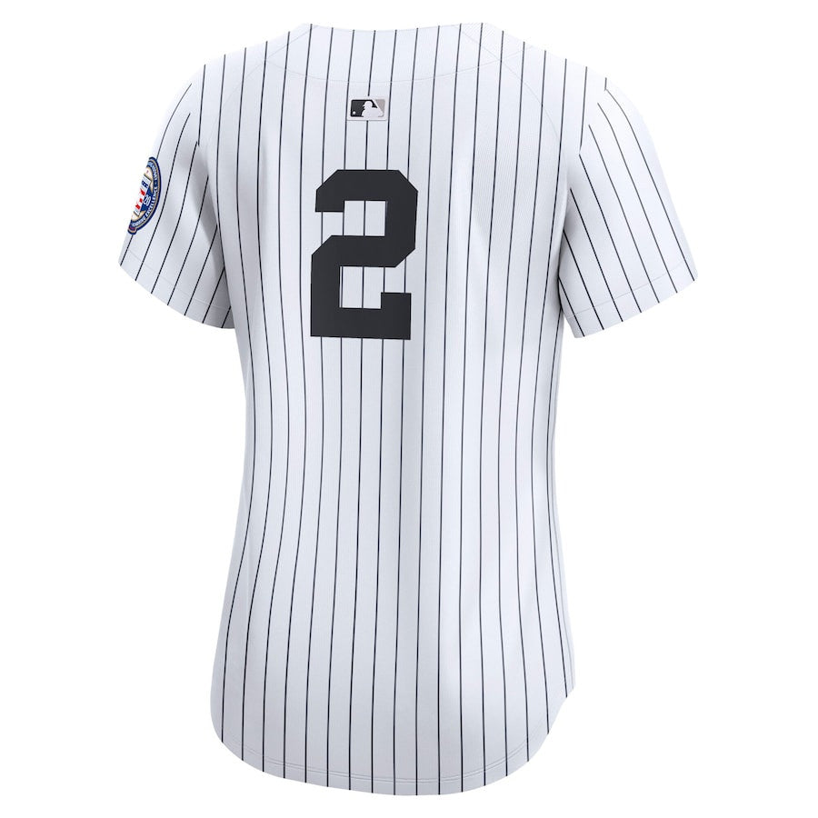 Derek Jeter 2 New York Yankees Women's Home Limited Player Jersey - White