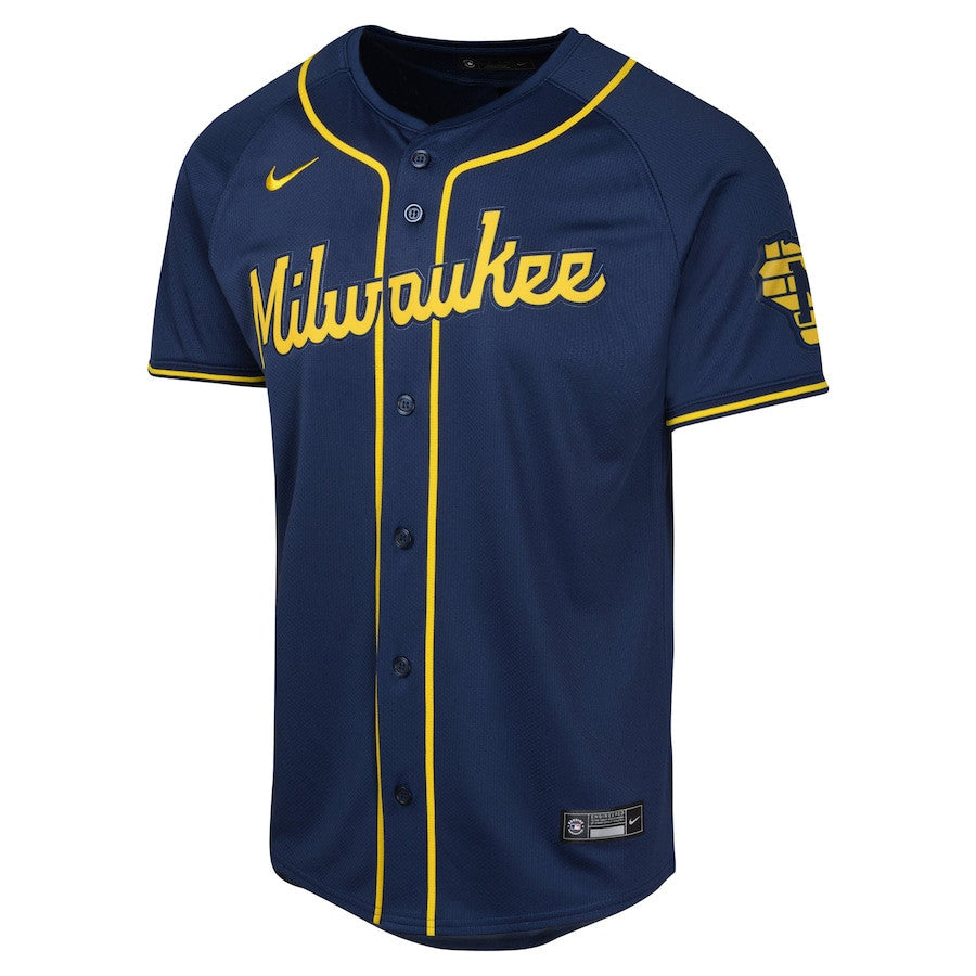 Milwaukee Brewers Alternate Limited YOUTH Jersey - Navy