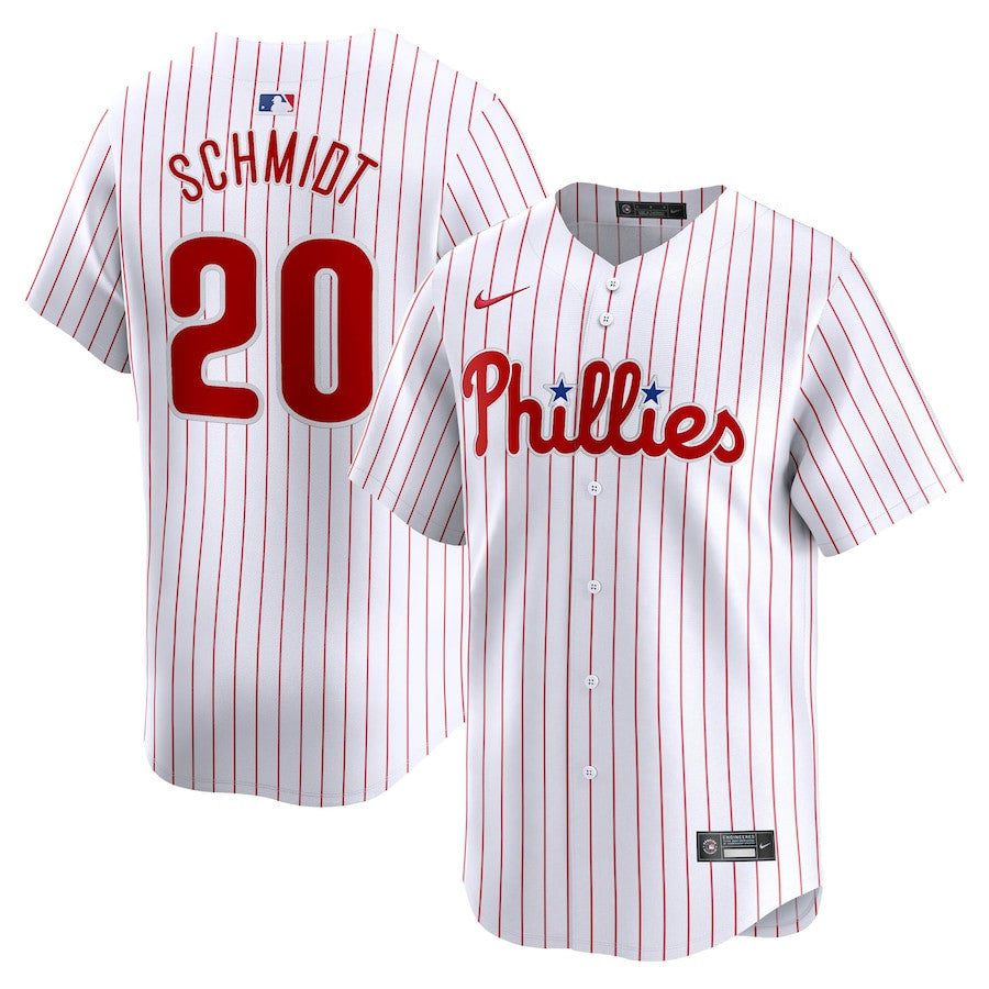 Mike Schmidt 20 Philadelphia Phillies Home Limited Player Men Jersey - White