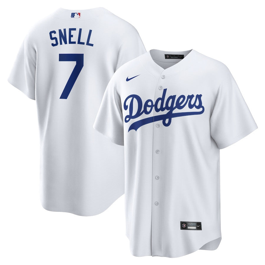 Blake Snell 7 Los Angeles Dodgers Home Player Men Jersey - White