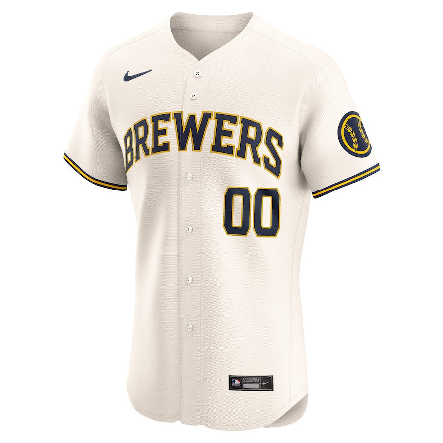 Bob Uecker #9 Milwaukee Brewers Home ELITE Jersey - Cream