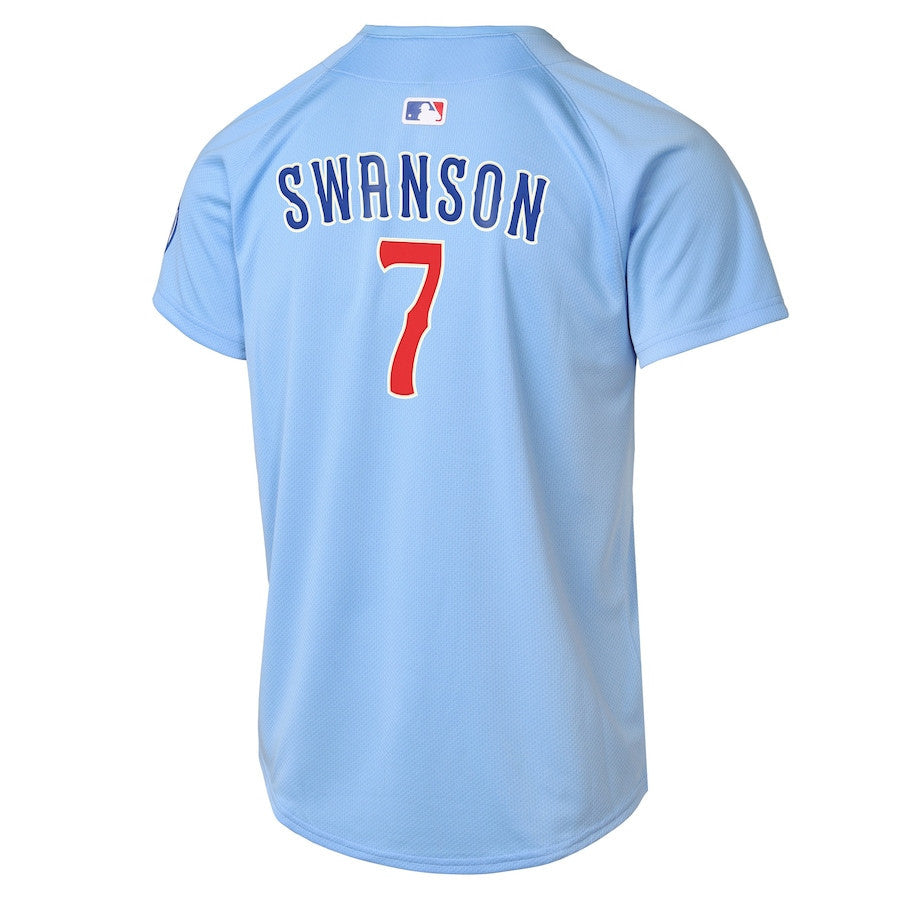 Dansby Swanson 7 Chicago Cubs Limited Alternate 2 YOUTH Jersey - Baby Blue