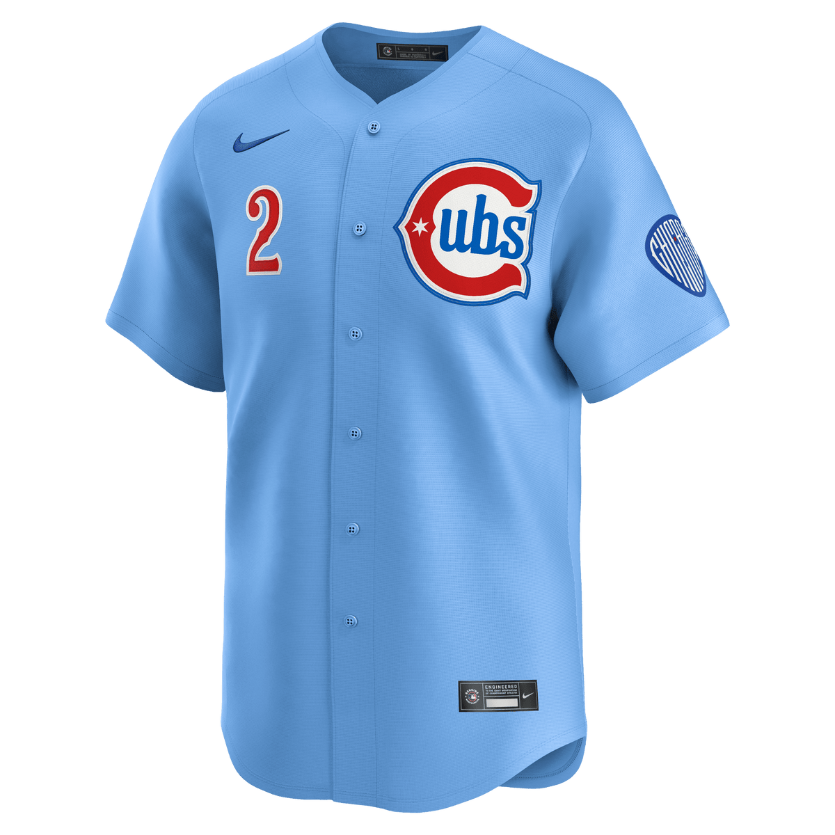 Nico Hoerner 2 Chicago Cubs Limited Alternate 2 Men Jersey - Baby Blue