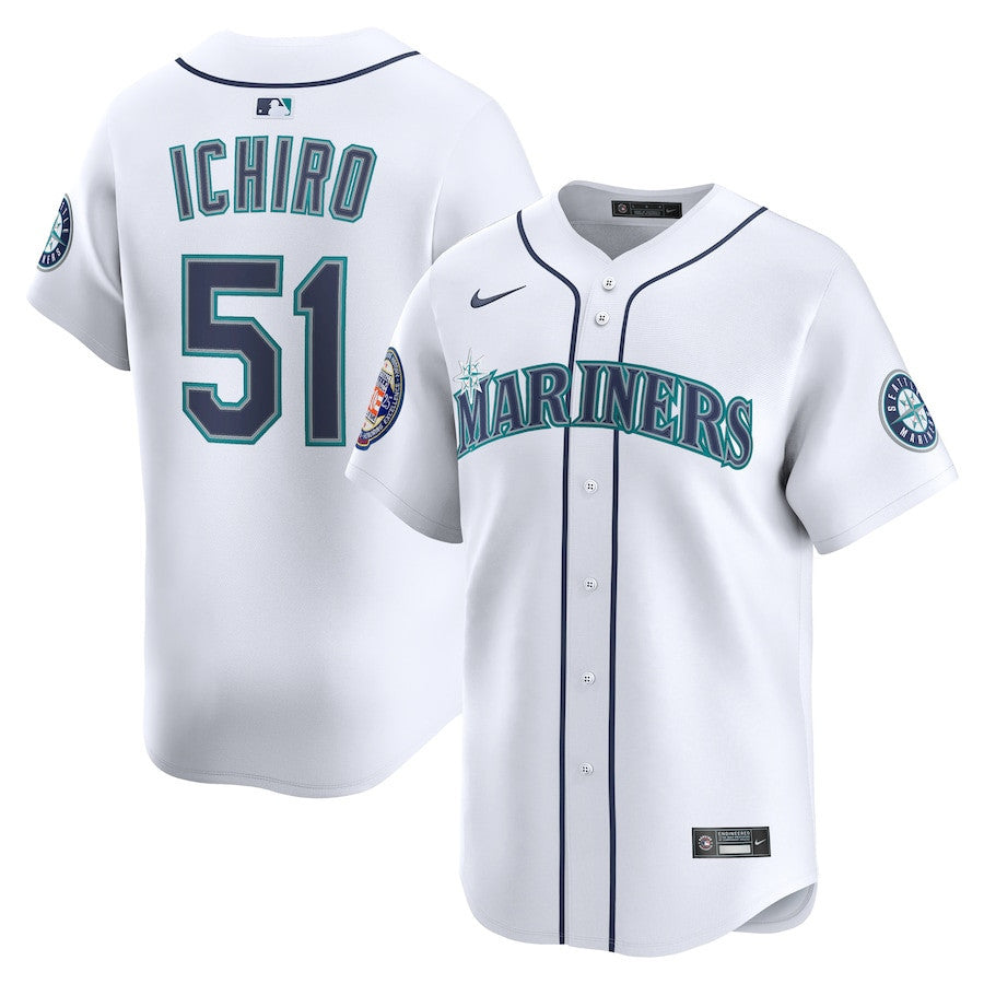 Ichiro Suzuki 51 Seattle Mariners 2025 National Baseball Hall of Fame Home Limited Player Men Jersey - White