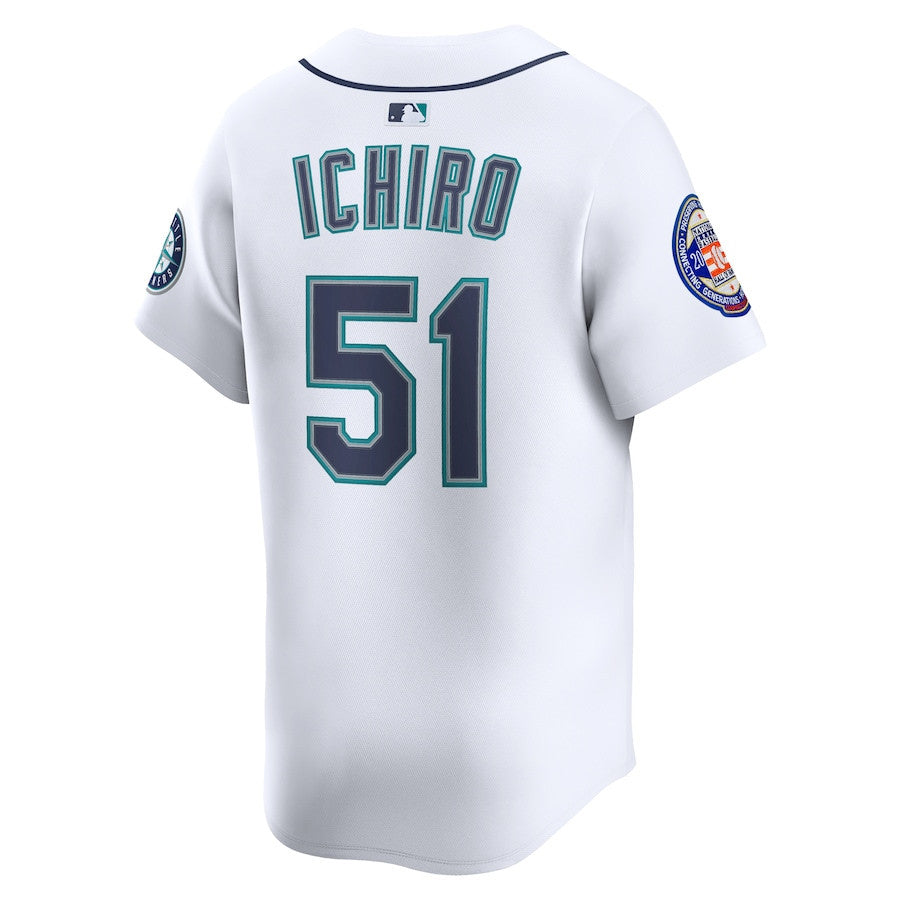 Ichiro Suzuki 51 Seattle Mariners 2025 National Baseball Hall of Fame Home Limited Player Men Jersey - White
