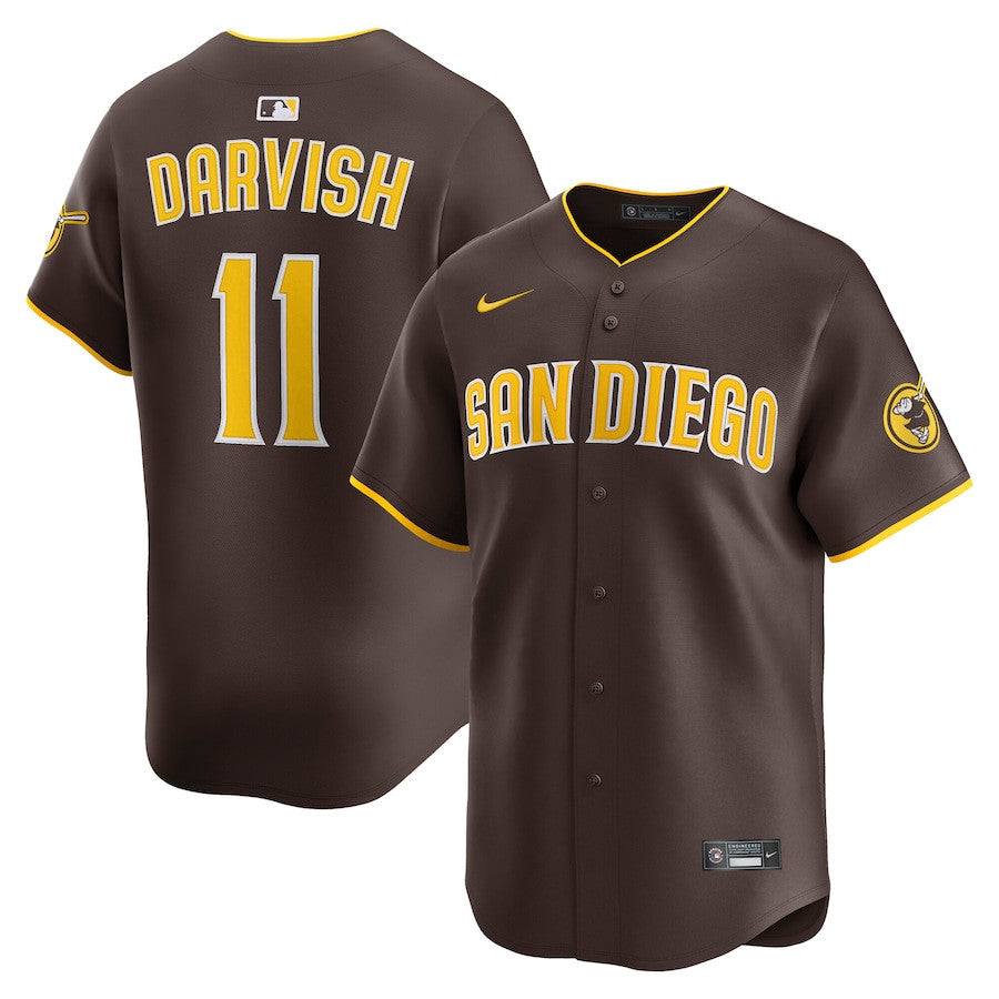 Yu Darvish 11 San Diego Padres Road Limited Player Men Jersey - Brown