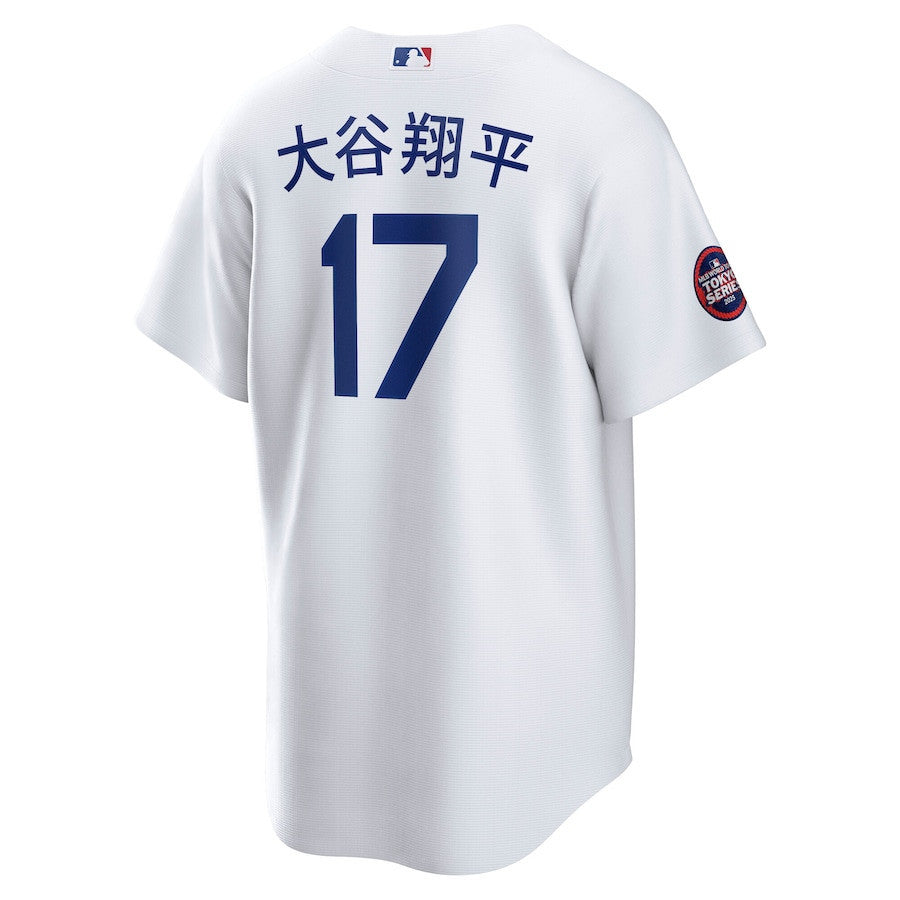 Shohei Ohtani 17 Los Angeles Dodgers 2025 MLB World Tour: Tokyo Series Home Kanji Player Men Jersey - White