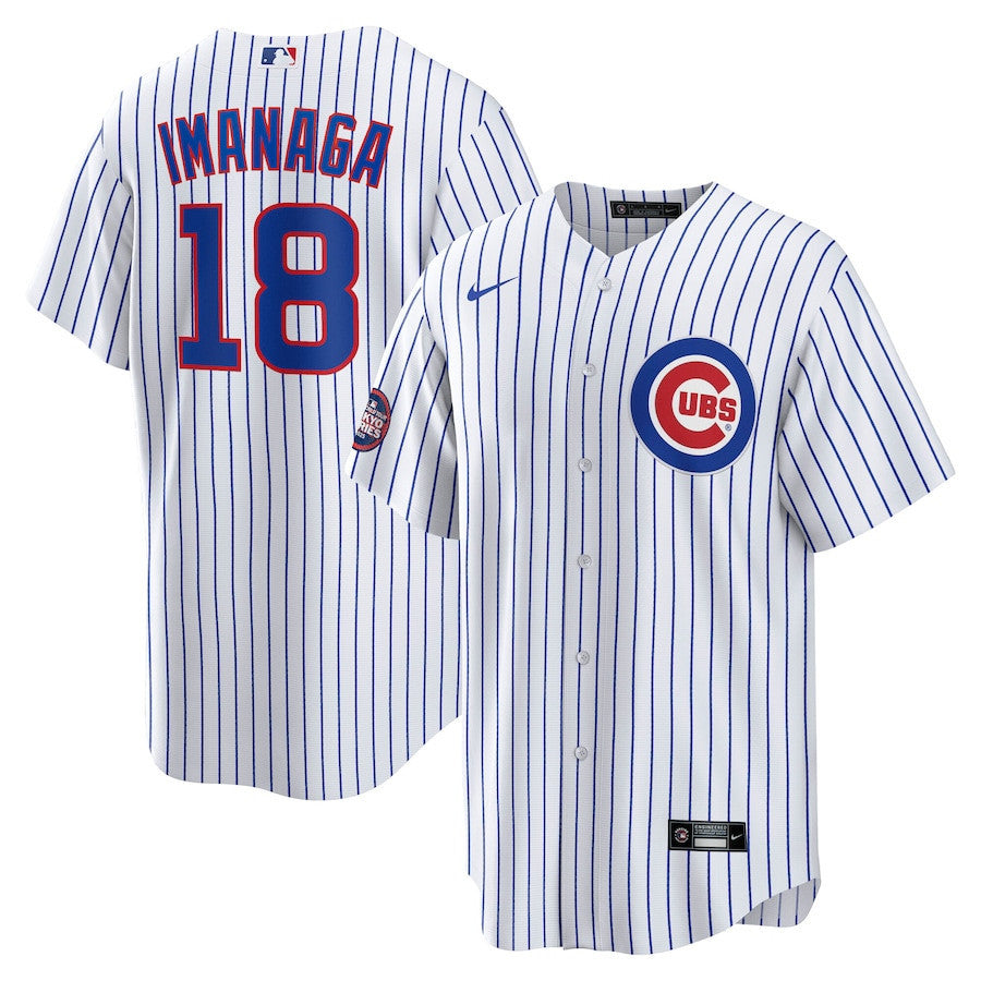 Shōta Imanaga 18 Chicago Cubs 2025 MLB World Tour: Tokyo Series Home Player Men Jersey - White