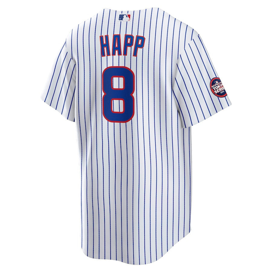 Ian Happ 8 Chicago Cubs 2025 MLB World Tour: Tokyo Series Home Player Men Jersey - White