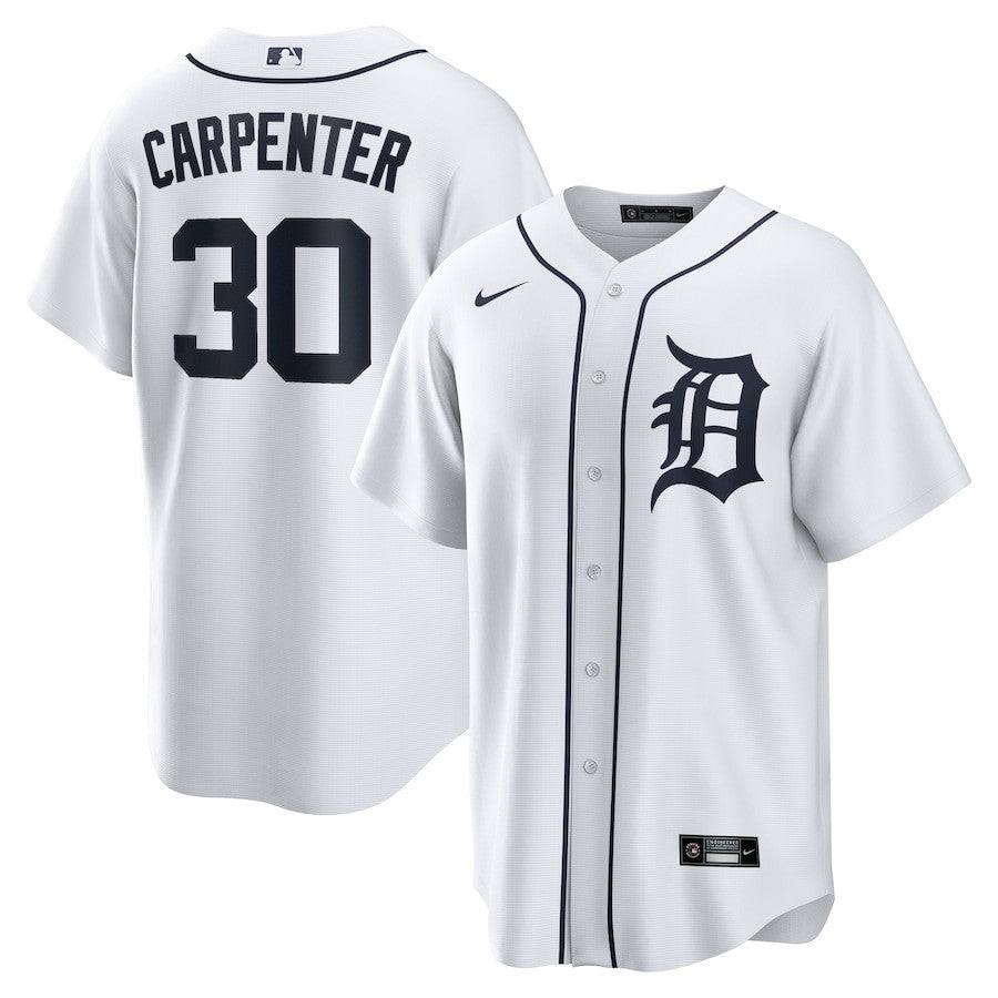 Kerry Carpenter 30 Detroit Tigers Home Men Jersey - White