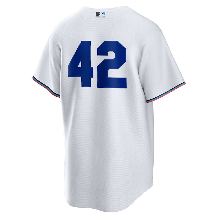 Miami Marlins Home 2025 Jackie Robinson Day Men Jersey - White
