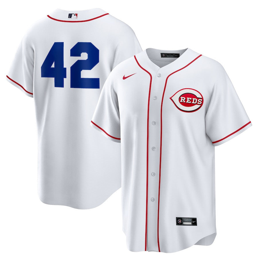 Cincinnati Reds Home 2025 Jackie Robinson Day Men Jersey - White