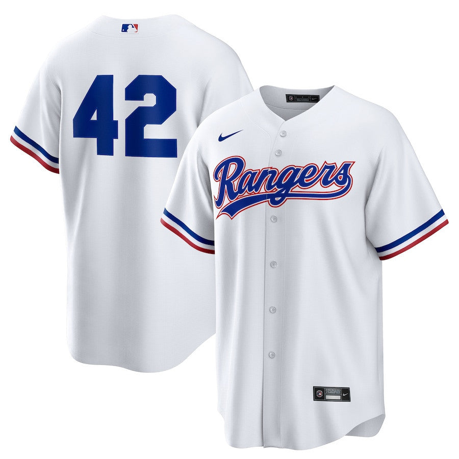 Texas Rangers Home 2025 Jackie Robinson Day Men Jersey - White