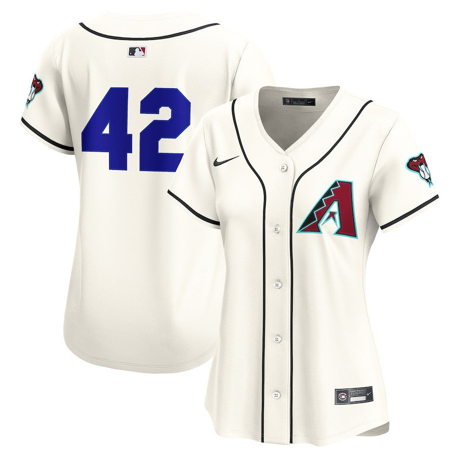 Arizona Diamondbacks Home 2025 Jackie Robinson Day Limited Women Jersey - Cream