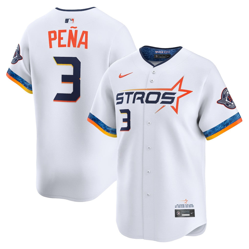 Jeremy Peña 3 Houston Astros 2025 City Connect Limited Player Men Jersey - White