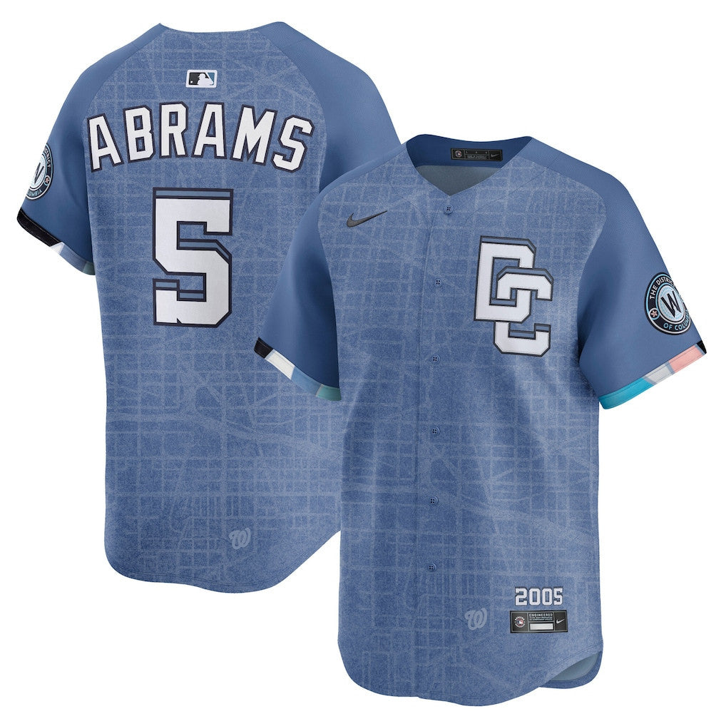 CJ Abrams 5 Washington Nationals 2025 City Connect Limited Men Jersey - Blue