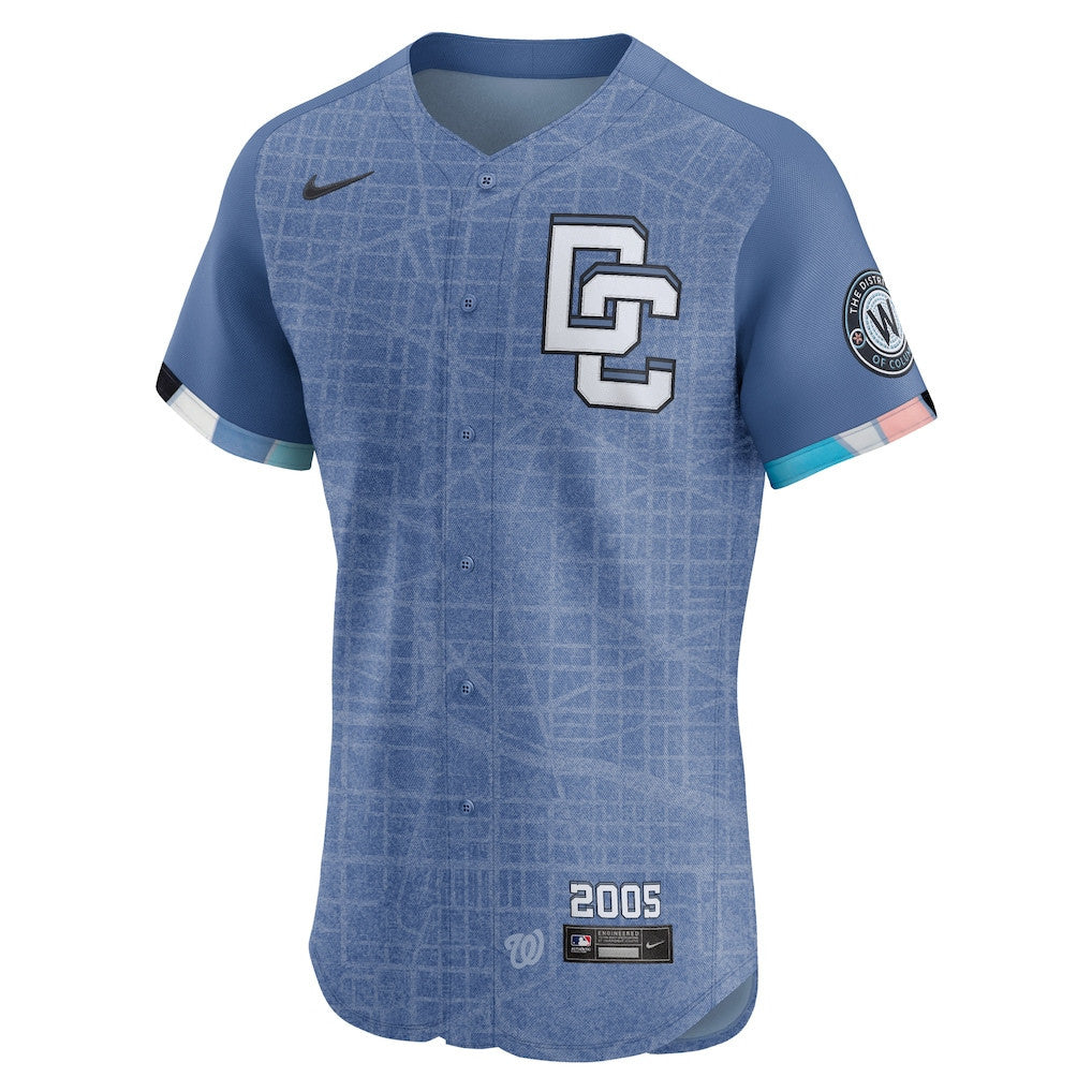 Dylan Crews 3 Washington Nationals 2025 City Connect Elite Men Jersey - Blue