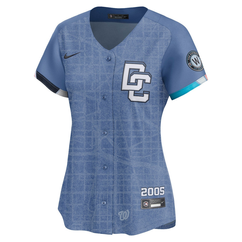 CJ Abrams 5 Washington Nationals Women's 2025 City Connect Limited Jersey - Blue