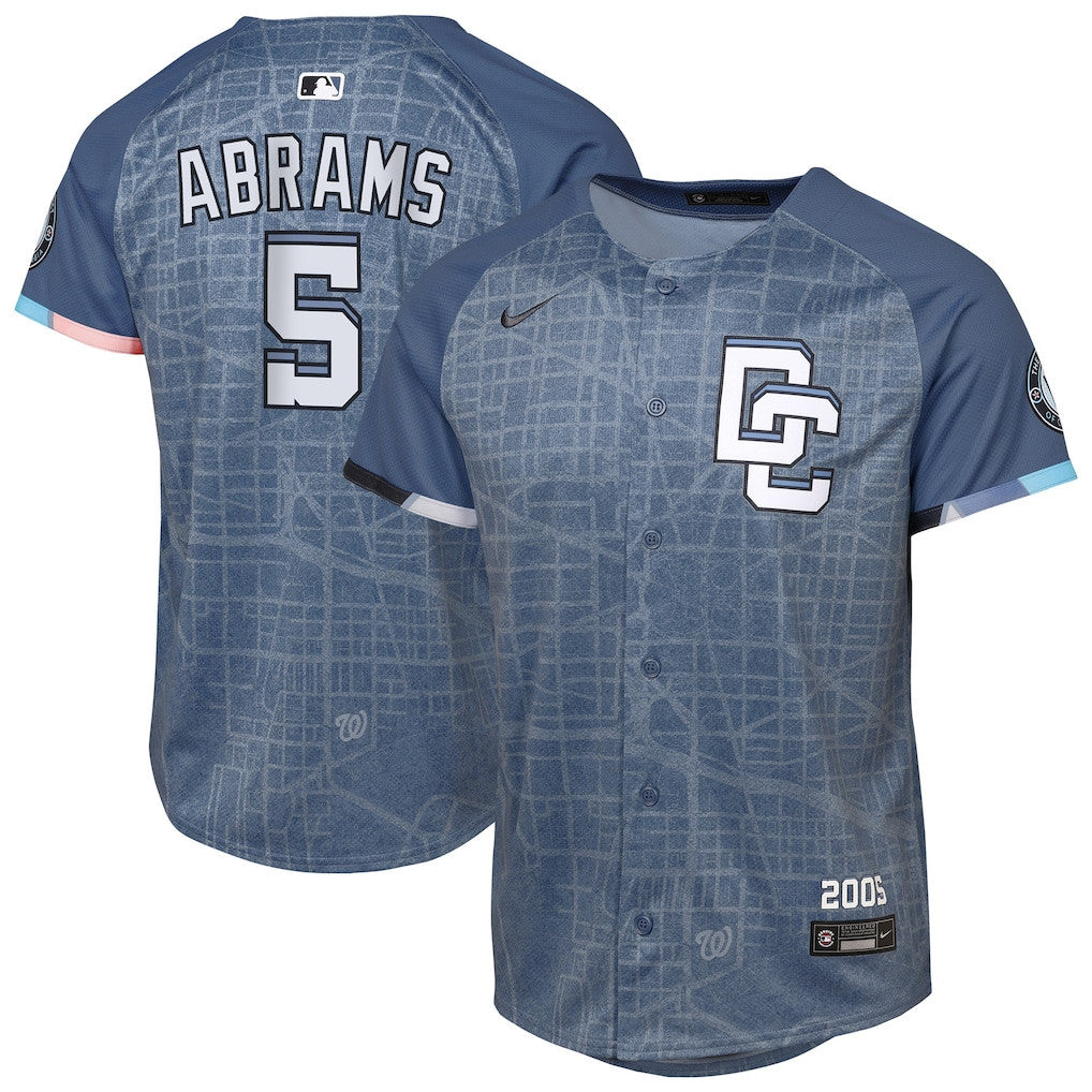 CJ Abrams 5 Washington Nationals 2025 City Connect Limited YOUTH Jersey - Blue