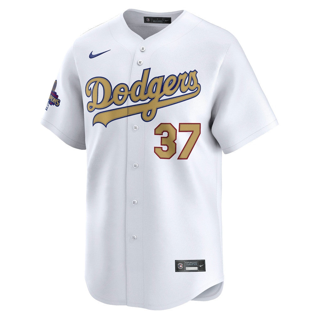 Teoscar Hernández 37 Los Angeles Dodgers 2025 Gold Collection Limited Men Jersey - White