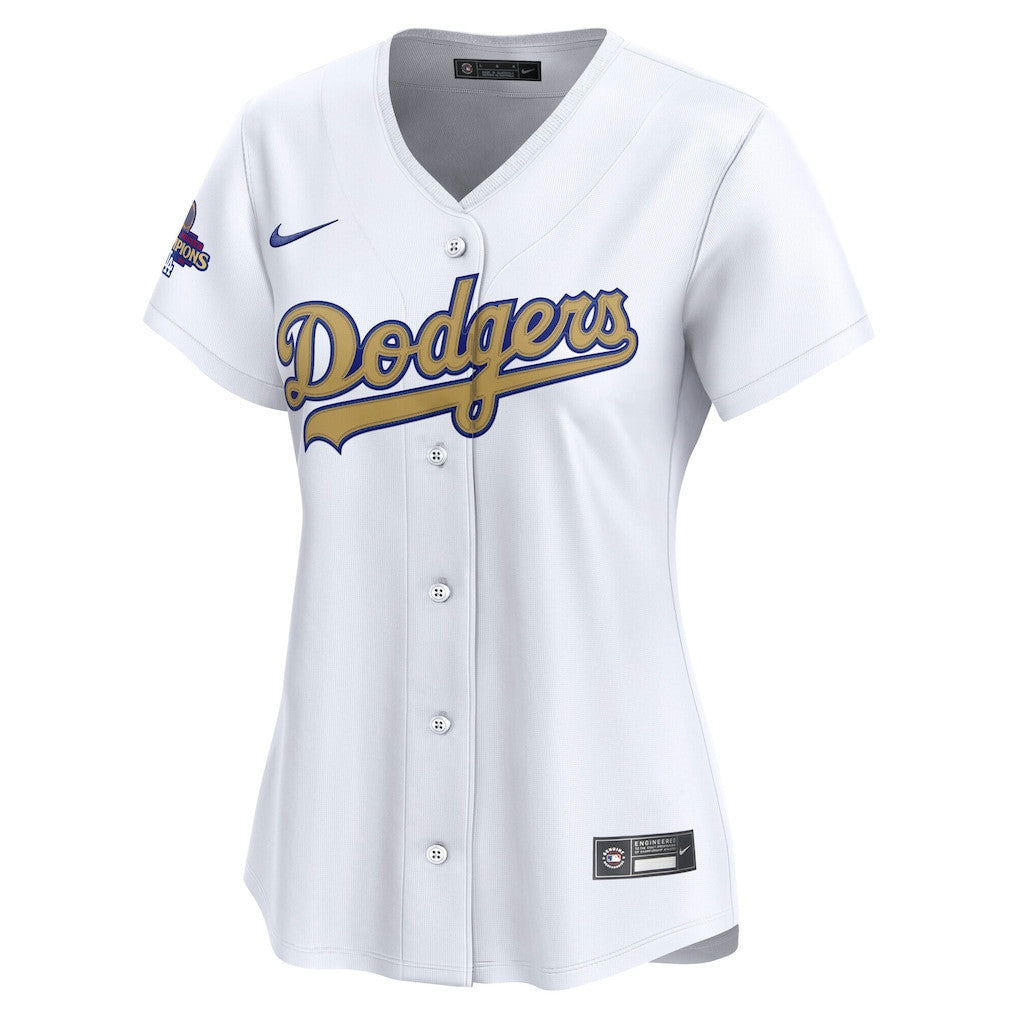 Los Angeles Dodgers Women's 2025 Gold Collection Limited Jersey - White