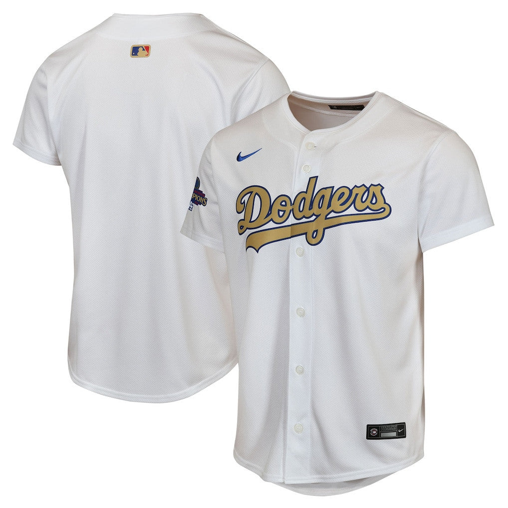 Los Angeles Dodgers 2025 Gold Collection Limited YOUTH Jersey - White