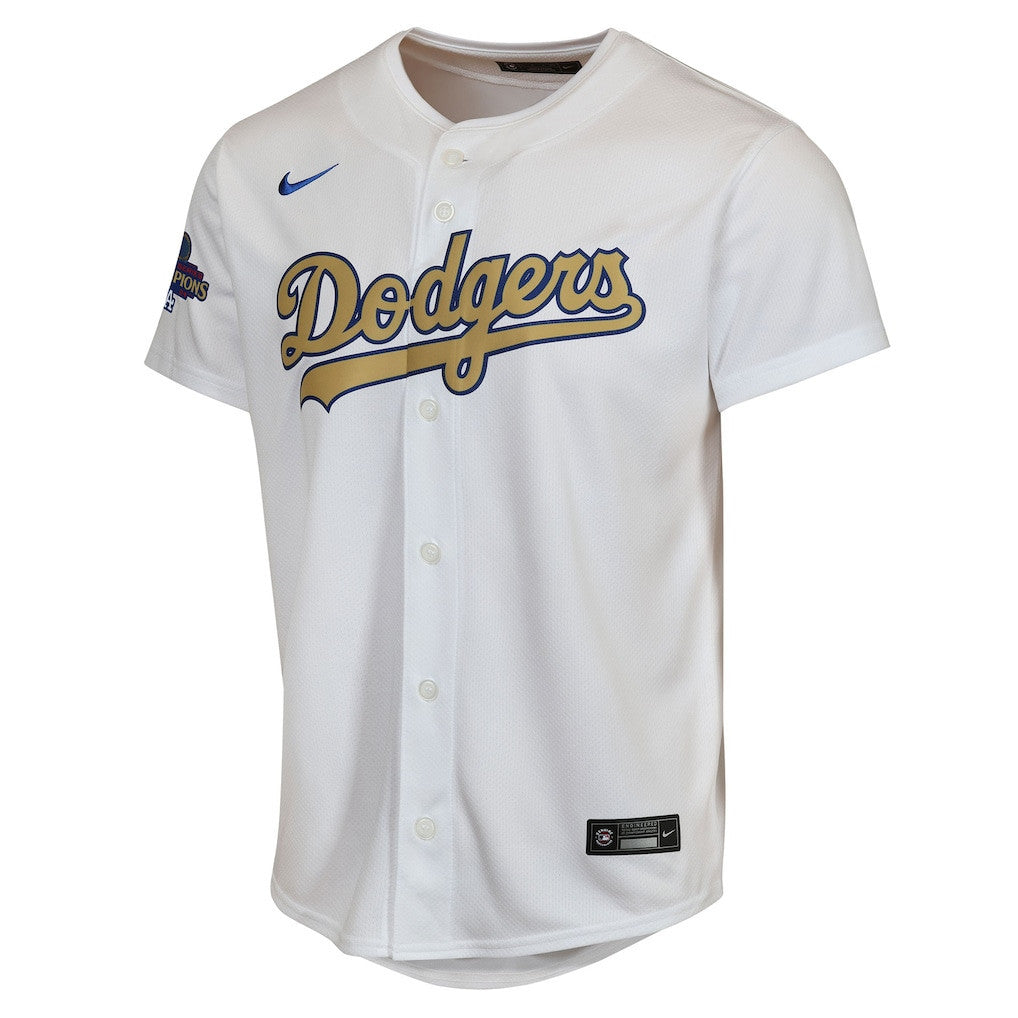 Los Angeles Dodgers 2025 Gold Collection Limited YOUTH Jersey - White