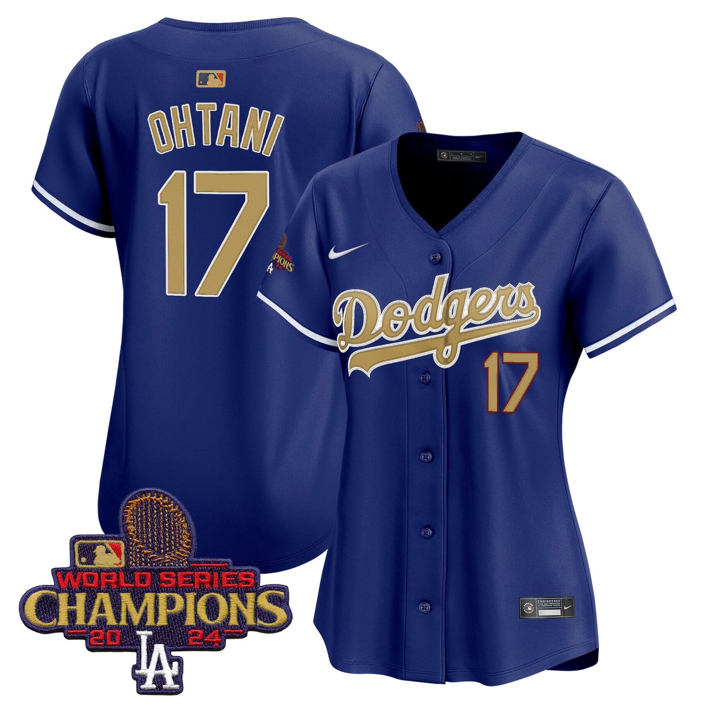 Shohei Ohtani 17 Los Angeles Dodgers Women's 2025 Gold Collection Limited Jersey - Royal