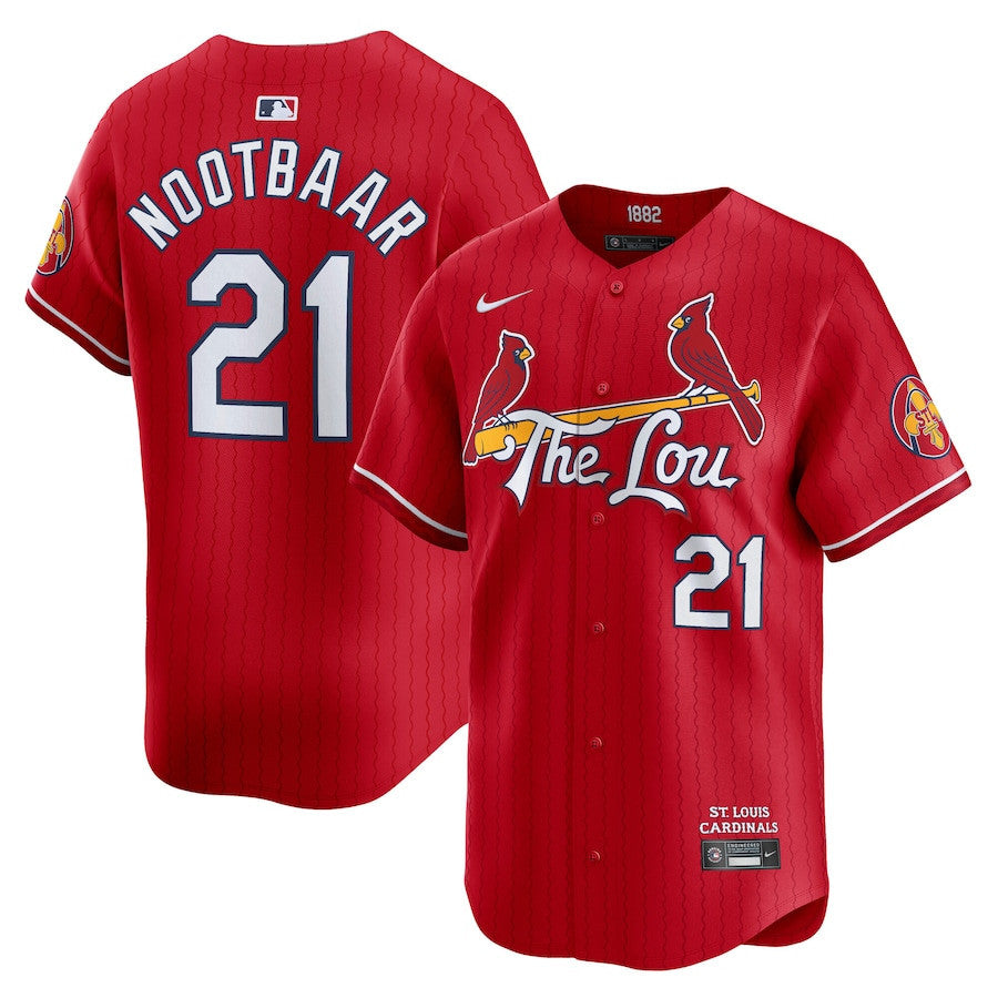Lars Nootbaar 21 St. Louis Cardinals City Connect Limited Men Jersey - Red