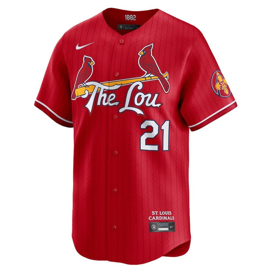 Lars Nootbaar 21 St. Louis Cardinals City Connect Limited Men Jersey - Red