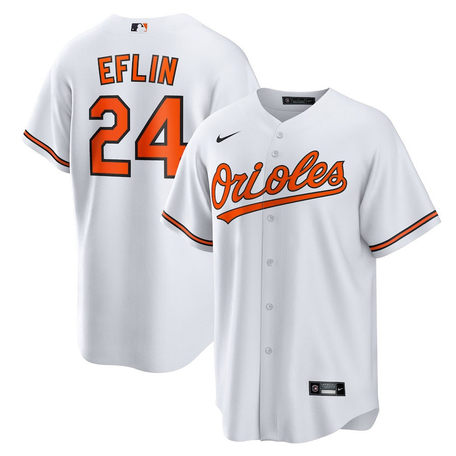 Zach Eflin 24 Baltimore Orioles Home Men Jersey - White