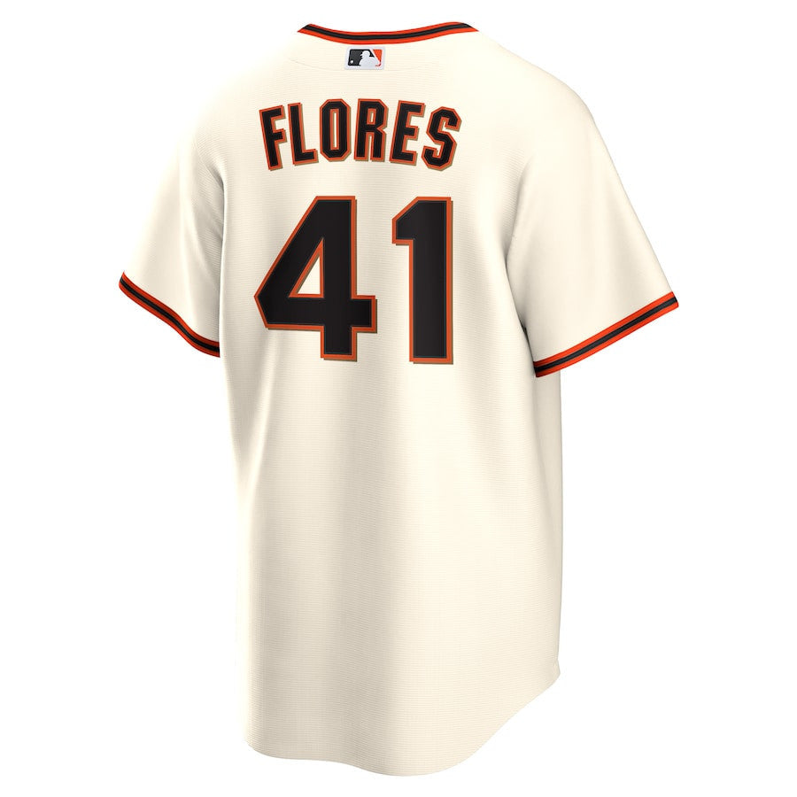 Wilmer Flores 41 San Francisco Giants Home Men Jersey - Cream