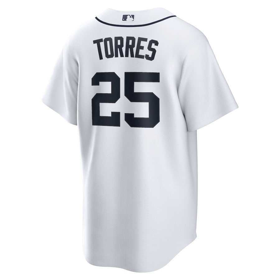 Gleyber Torres 25 Detroit Tigers Home Men Jersey - White