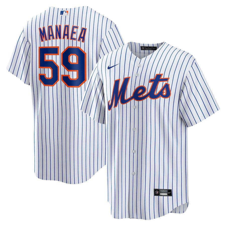 Sean Manaea 59 New York Mets Home Men Jersey - White