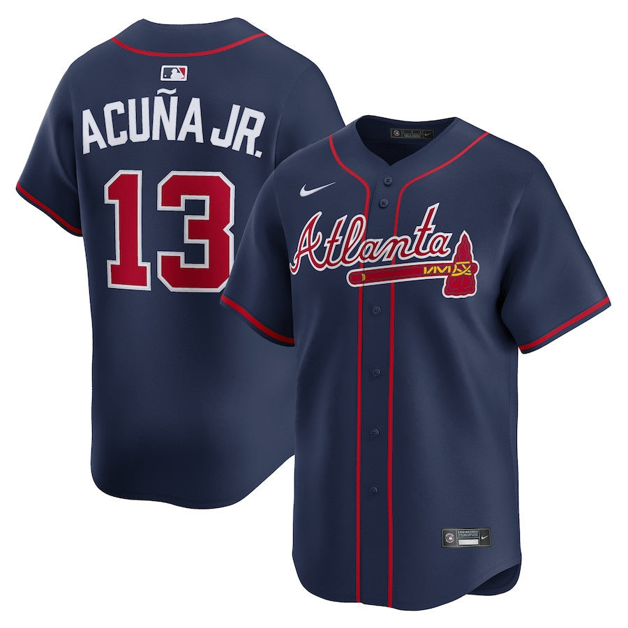 Ronald Acuña Jr. 13 Atlanta Braves Alternate Limited Men Jersey - Navy