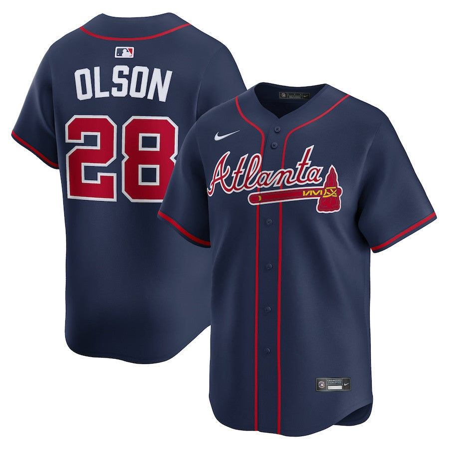 Matt Olson 28 Atlanta Braves Alternate Limited Men Jersey - Navy