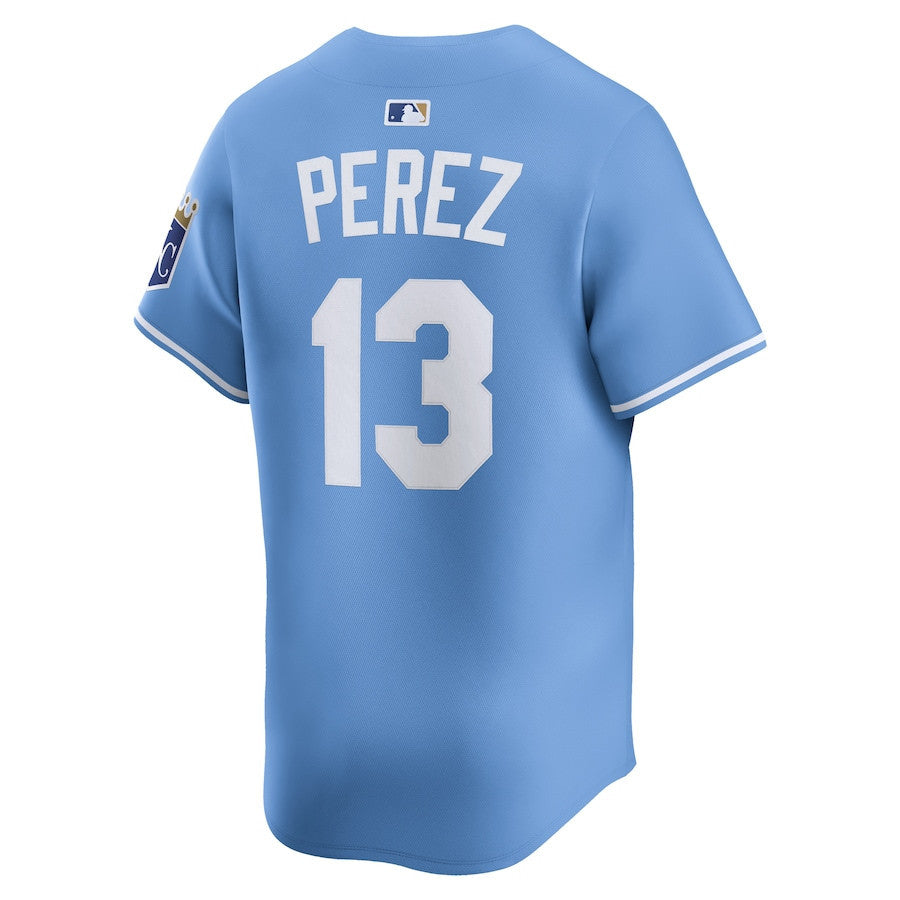 Salvador Perez 13 Kansas City Royals Alternate Limited Player Men Jersey - Light Blue