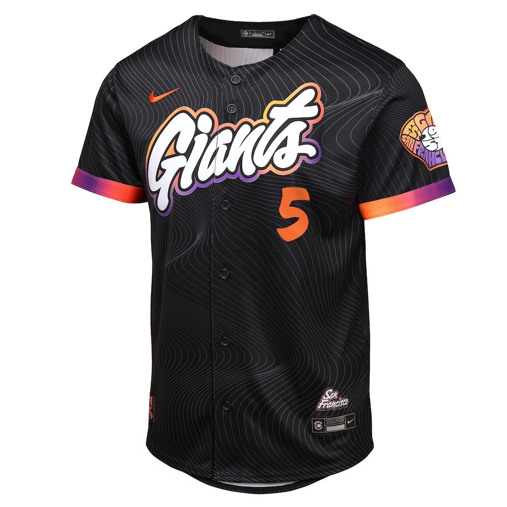 Mike Yastrzemski 5 San Francisco Giants 2025 City Connect Limited YOUTH Jersey - Anthracite