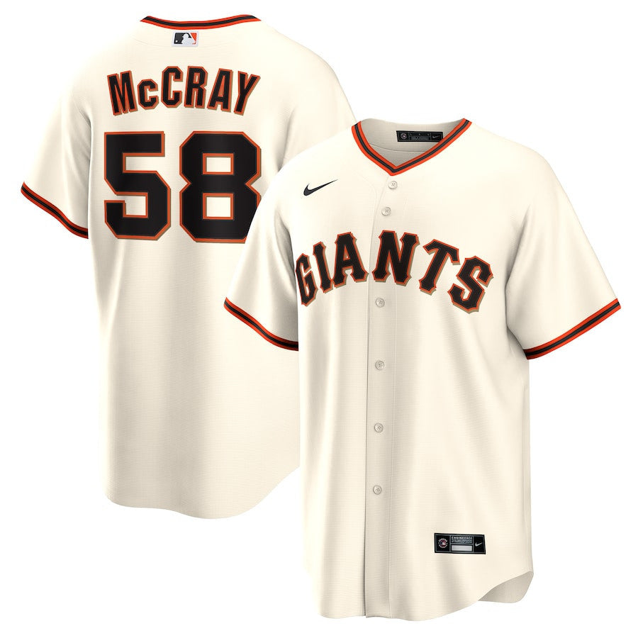 Grant McCray 58 San Francisco Giants Home Men Jersey - Cream