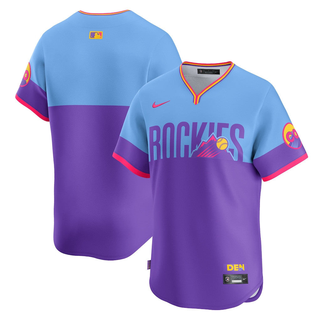 Colorado Rockies 2025 City Connect Limited Men Jersey - Purple/Light Blue